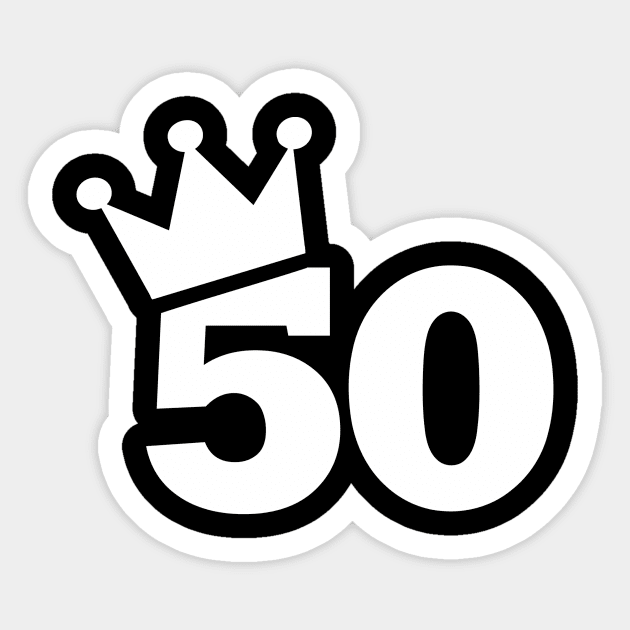 50th birthday crown Sticker by Designzz